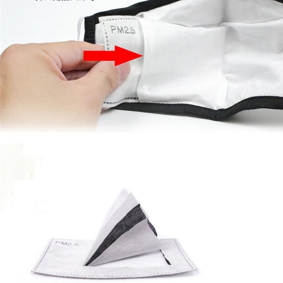 ❤ 3 Face Masks 6 Replaceable Filters Adjustable - Picture 3 of 6